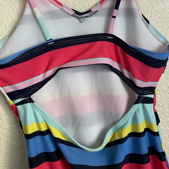 GAP Girl’s One Piece Striped Swimsuit L - Picture 5 of 11